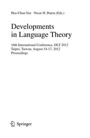 Tapa de Developments in Language Theory