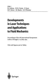 Tapa de Developments in Laser Techniques and Applications to Fluid Mechanics