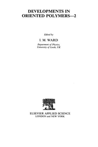 Tapa de Developments in Oriented Polymers--2