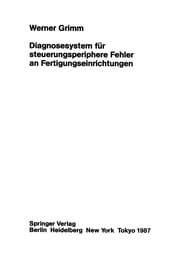 Tapa de Diagnosesystem für steuerungsperiphere Fehler an Fertigungseinrichtungen