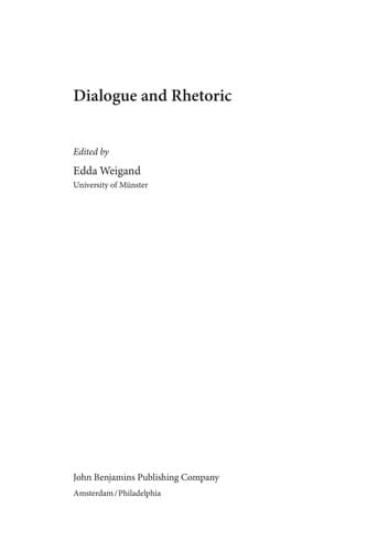 Tapa de Dialogue and rhetoric