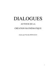 Tapa de Dialogues autour de la cre ation mathe matique