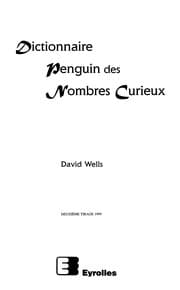 Tapa de Le Dictionnaire Penguin des nombres curieux