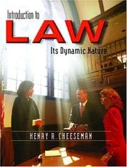 Tapa de Introduction to Law