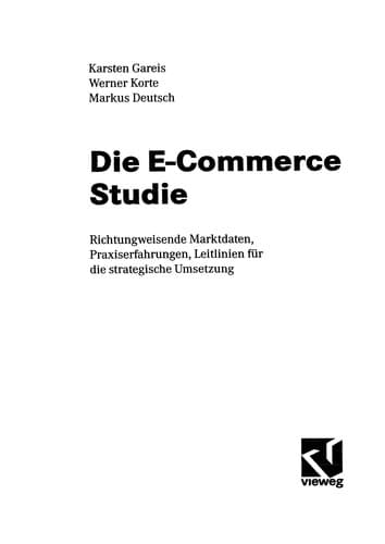 Tapa de Die E-Commerce Studie