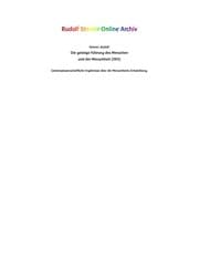 Tapa de Die geistige Führung des Menschen und der Menschheit