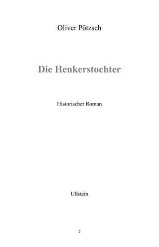 Tapa de Die Henkerstochter