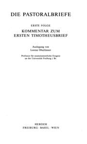 Tapa de Die Pastoralbriefe, erste Folge