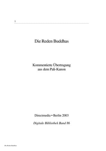 Tapa de Die Reden Buddhas