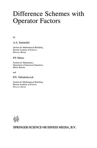Tapa de Difference Schemes with Operator Factors