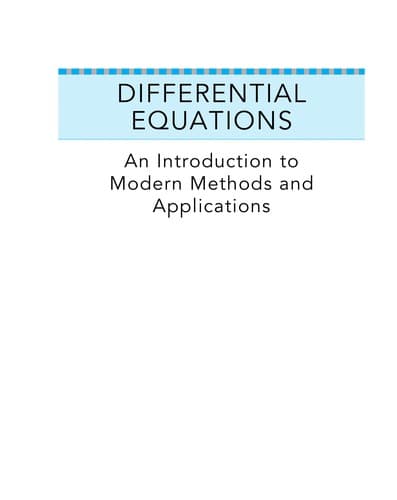Tapa de Differential equations