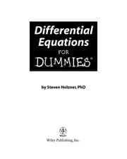 Tapa de Differential equations for dummies