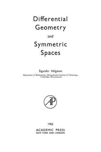 Tapa de Differential Geometry and Symmetric Spaces