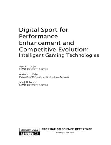 Tapa de Digital sport for performance enhancement and competitive evolution