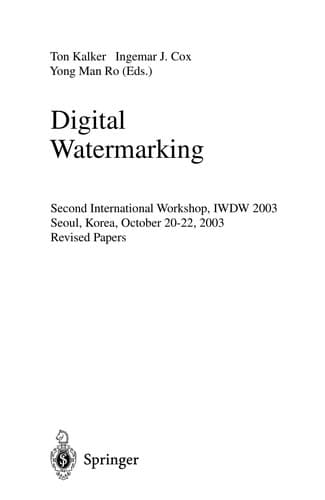 Tapa de Digital Watermarking