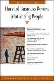 Tapa de Harvard business review on motivating people