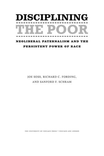 Tapa de Disciplining the poor