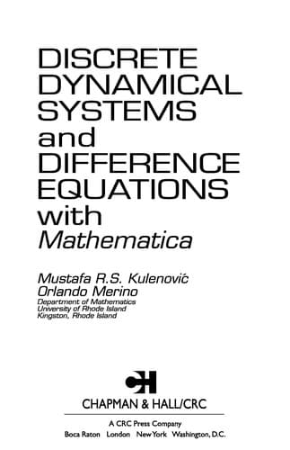 Tapa de Discrete dynamical systems and difference equations with Mathematica