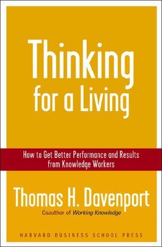 Tapa de Thinking for a living