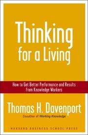 Tapa de Thinking for a living