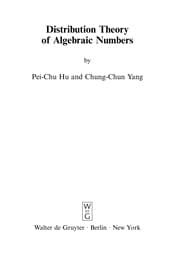 Tapa de Distribution theory of algebraic numbers