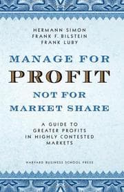 Tapa de Manage for Profit, Not for Market Share