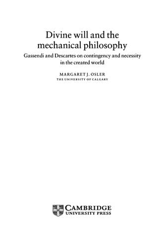 Tapa de Divine will and the mechanical philosophy