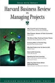Tapa de Harvard business review on managing projects