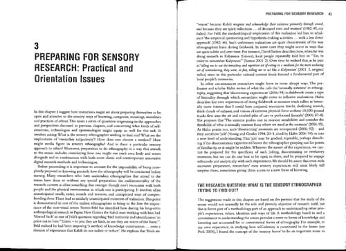 Tapa de Doing sensory ethnography