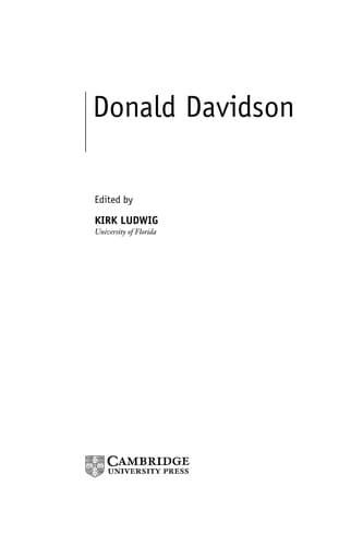 Tapa de Donald Davidson