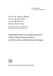Tapa de Doppelkopfschweißen und Doppeldrahtschweißen nach dem Metall-Lichtbogen-Verfahren unter Verwendung von Kohlendioxyd als Schutzgas