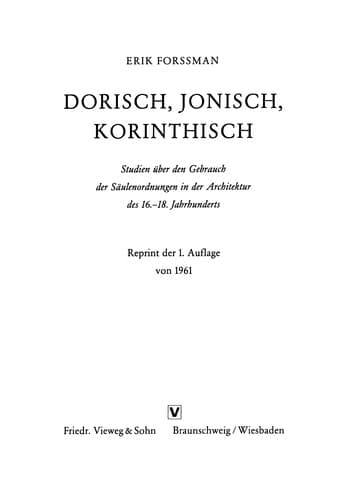 Tapa de Dorisch, Jonisch, Korinthisch
