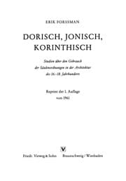 Tapa de Dorisch, Jonisch, Korinthisch