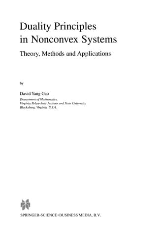 Tapa de Duality Principles in Nonconvex Systems
