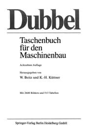Tapa de Dubbel -- Taschenbuch für den Maschinenbau