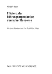 Tapa de Effizienz der Führungsorganisation deutscher Konzerne