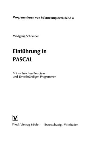 Tapa de Einführung in PASCAL