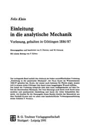 Tapa de Einleitung in die analytische Mechanik