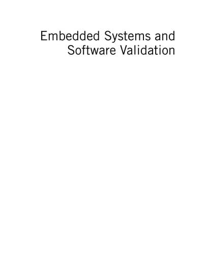 Tapa de Embedded systems and software validation