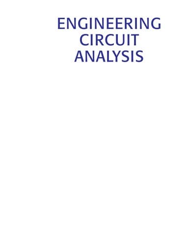 Tapa de Engineering circuit analysis