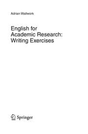 Tapa de English for Academic Research: Writing Exercises