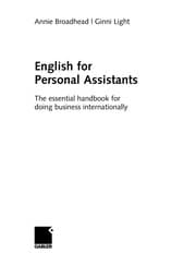 Tapa de English for personal assistants