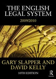 Tapa de English legal system, 2009-2010