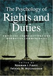 Tapa de The psychology of rights and duties
