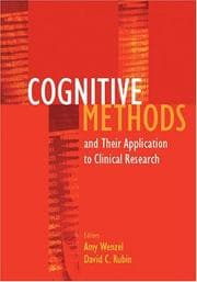 Tapa de Cognitive methods and their application to clinical research