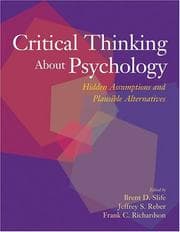 Tapa de Critical Thinking about Psychology