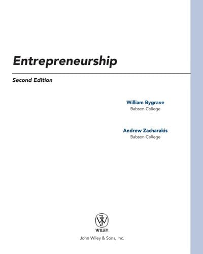 Tapa de Entrepreneurship