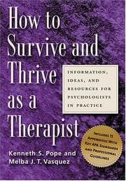 Tapa de How to Survive and Thrive As a Therapist