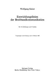 Tapa de Entwicklungslinien der Breitbandkommunikation
