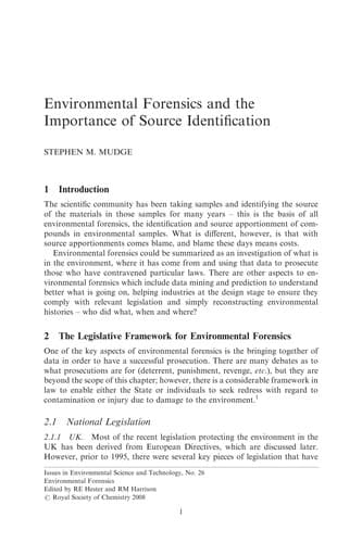 Tapa de Environmental forensics
